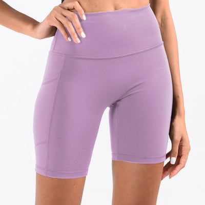 Short cycliste avec poches - Lilas